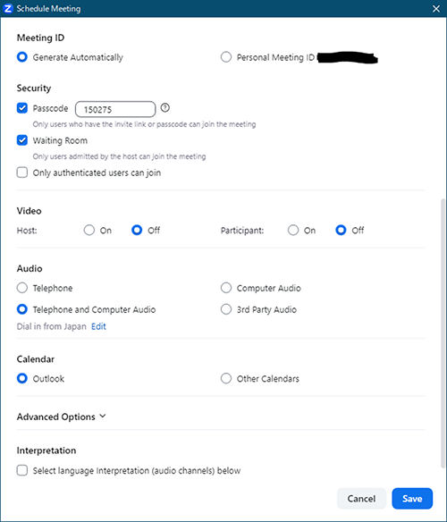 Figure-1: How passcodes are generated when Zoom meeting is setting up