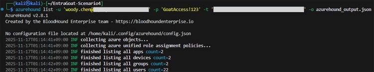 図 6 AzureHoundを用いた情報収集