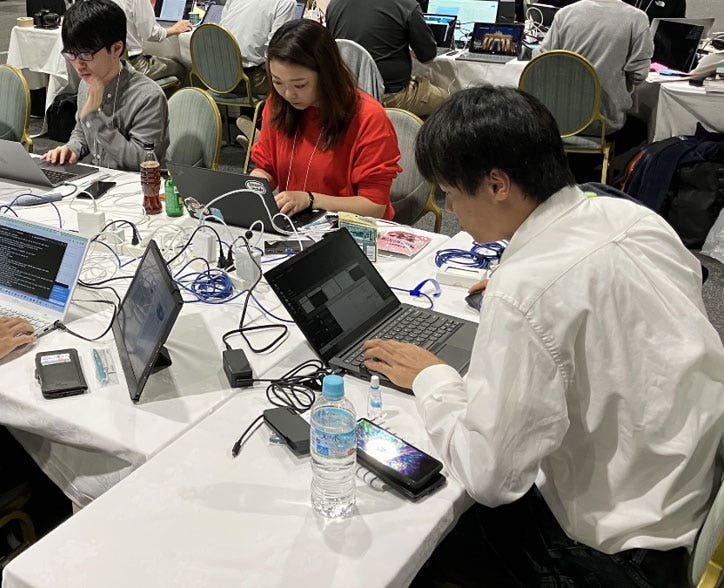 ハードニング競技会のNECの参加者の様子