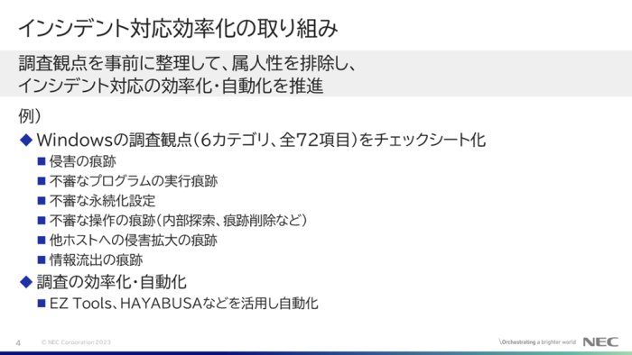 インシデント対応効率化の取り組み