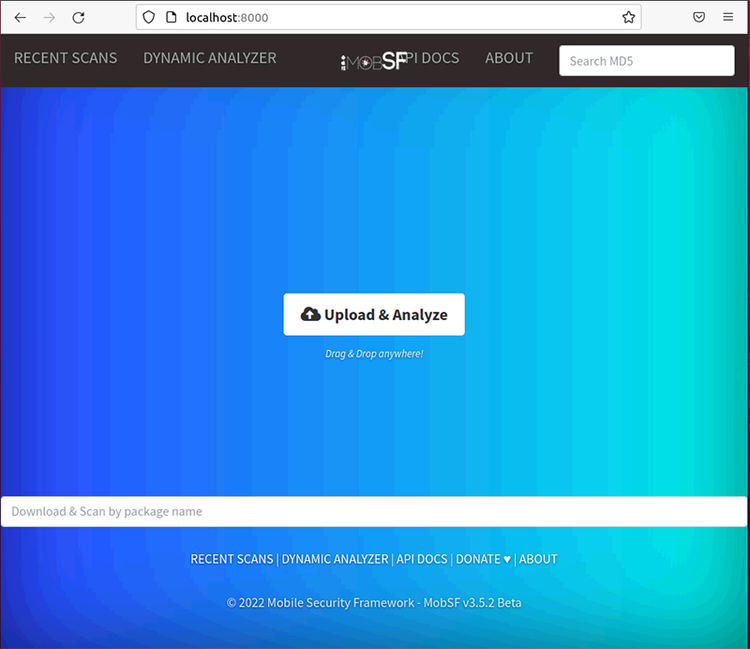 図1. MobSFのトップページ