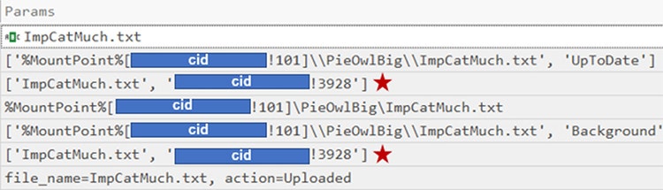 図 6：「ImpCatMuch.txt」に関するログ