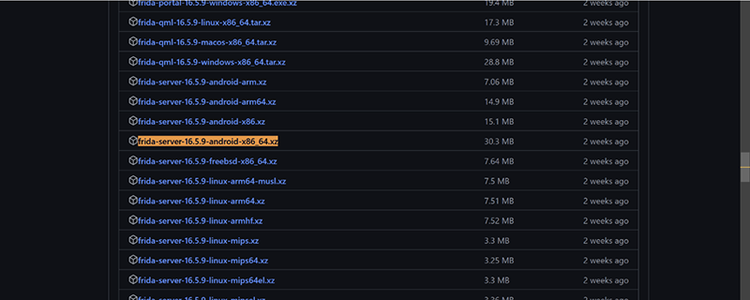 （図4）「Frida-Server」のダウンロード