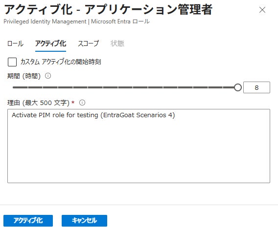 図 15 PIMによるロールのアクティブ化