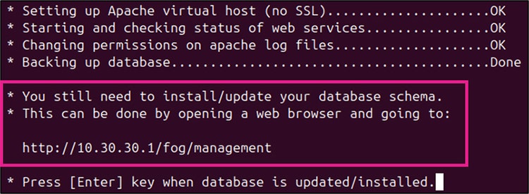 図 13 FOGデータベースの更新確認メッセージ