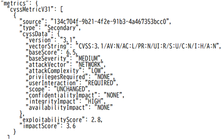 図8：CISA-ADPが付与したCVSSがNVDに掲載されている例