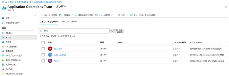 図 13 Woody (woody.chen）ユーザがグループメンバーに追加されている様子
