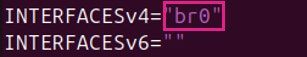 図 19 /etc/default/isc-dhcp-server 設定