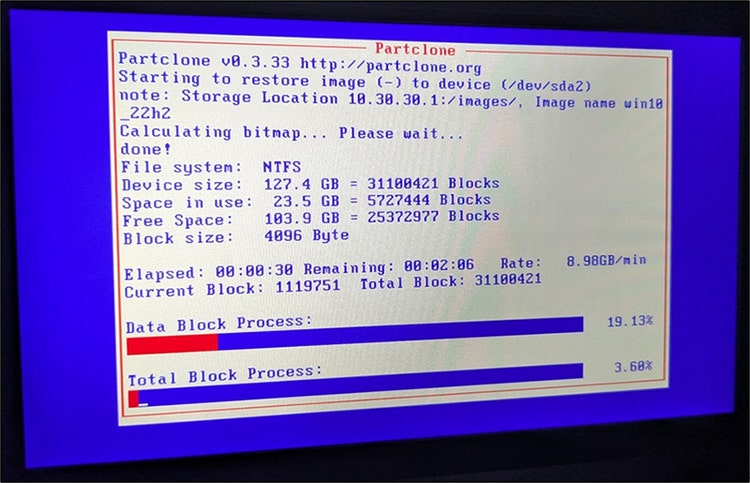 図 40 Partcloneによる復元処理