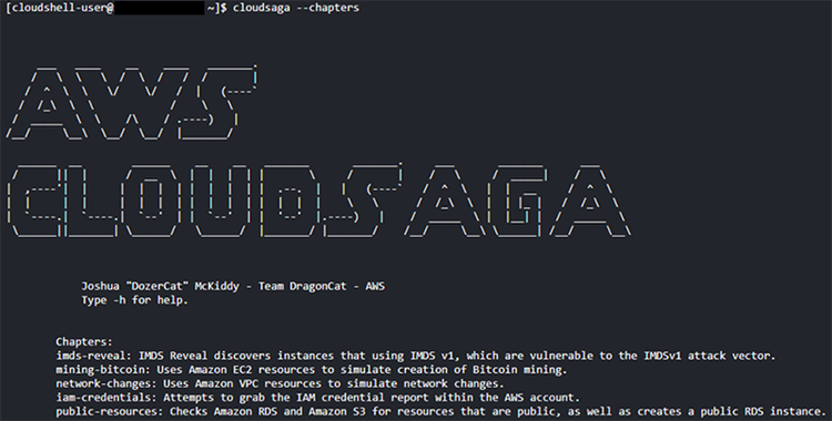 図4：AWS CloudSagaのシナリオ一覧