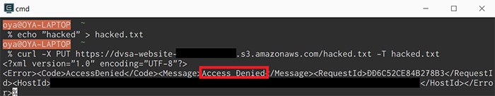 S3バケットへのファイルアップロード試行(失敗)