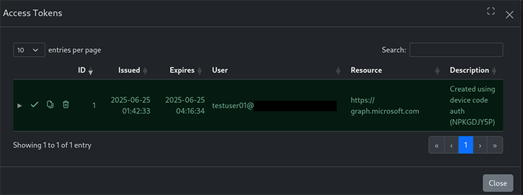 図 17 Graph APIのアクセストークンの入手