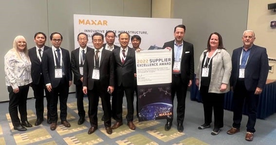 Maxar Technologies社による当社表彰の様子