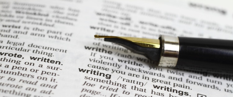 Writing word and fountain pen